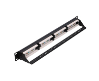 ExtraLink  Patchpanel 24p 19" 1U UTP 5e półka (czarna) - 1323247 - zdjęcie 2